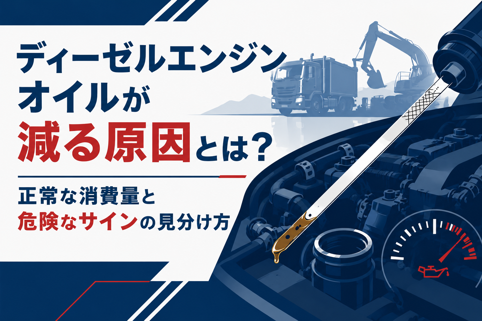 ディーゼルエンジンオイルが減る原因とは？正常な消費量と危険なサインの見分け方